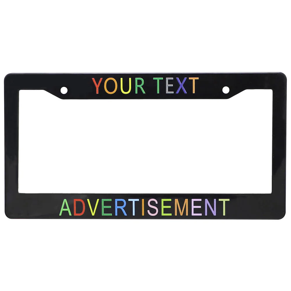 Custom plastic license plate frame USA universal license plate cover
