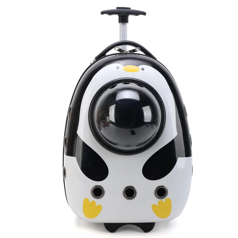 Hot Sale Pet Trolley Stroller Dog Carrier Backpack Cat Travel Bag Car Seat Cat Dog Carrier Backpack With Removable Rolling Wheel