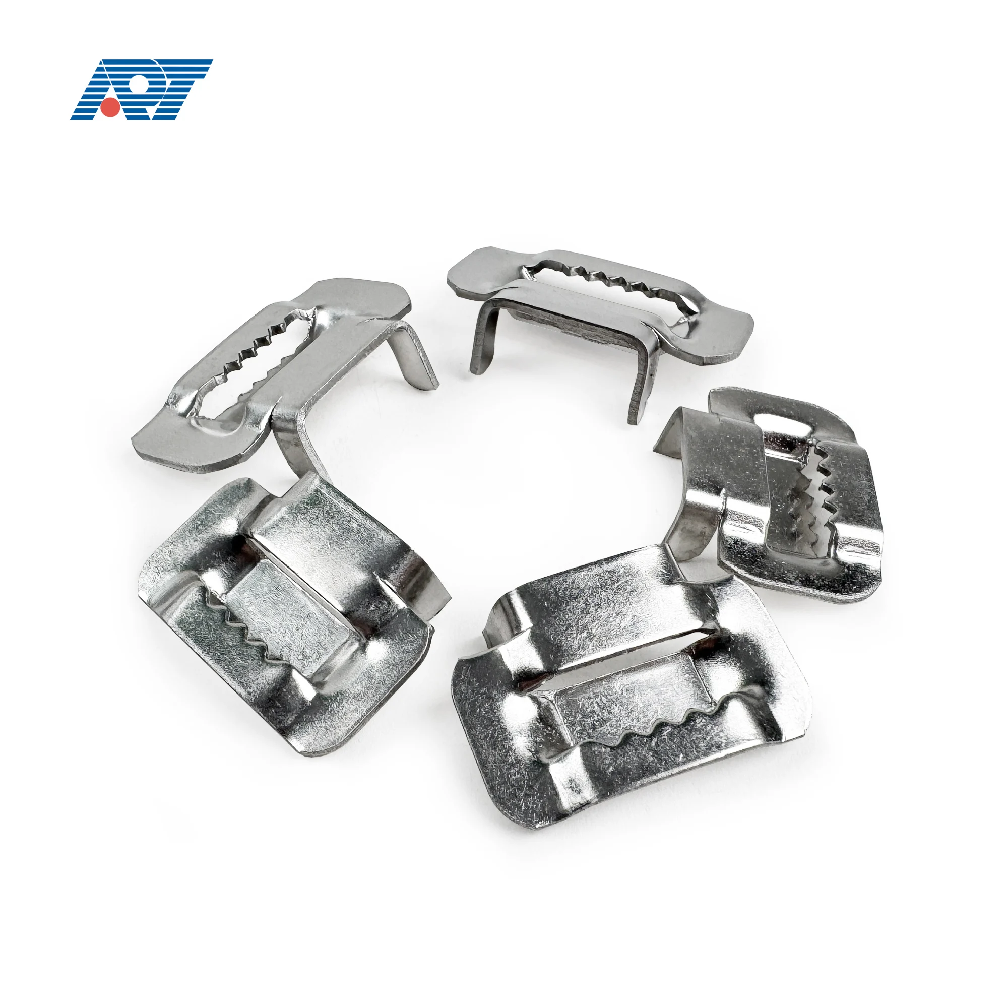 3/4 5/8 stainless steel buckle tooth type banding cable tie buckle 2 inch metal tight clamp cable tie buckle