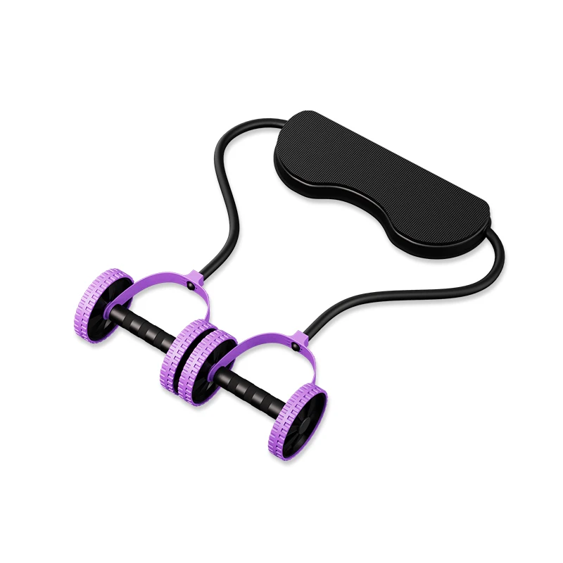 New Design Workout Exercise Equipment Body Fitness Sport Double Ab Wheel Roller Resistance Band