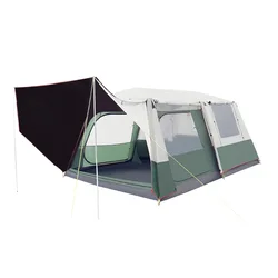 Two Bedroom One Living Room Large Size Canvas Big Family Outdoor Camping Tent For 12 Persons