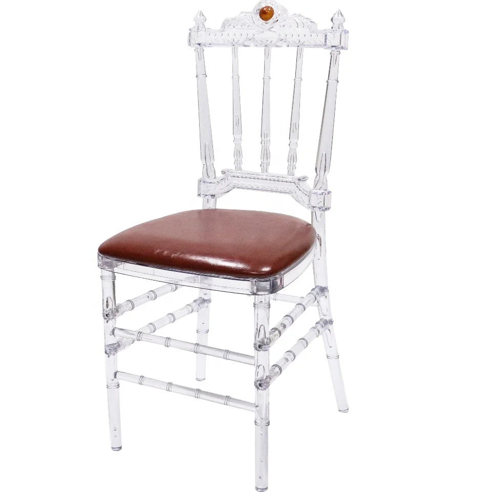 
wholesale crystal clear transparent tiffany dining acrylic chair for wedding and banquet 