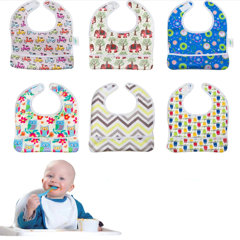 Высококачественный защитный фартук детский нагрудник бандана водонепроницаемый детский моющийся хлопковый нагрудник с принтом