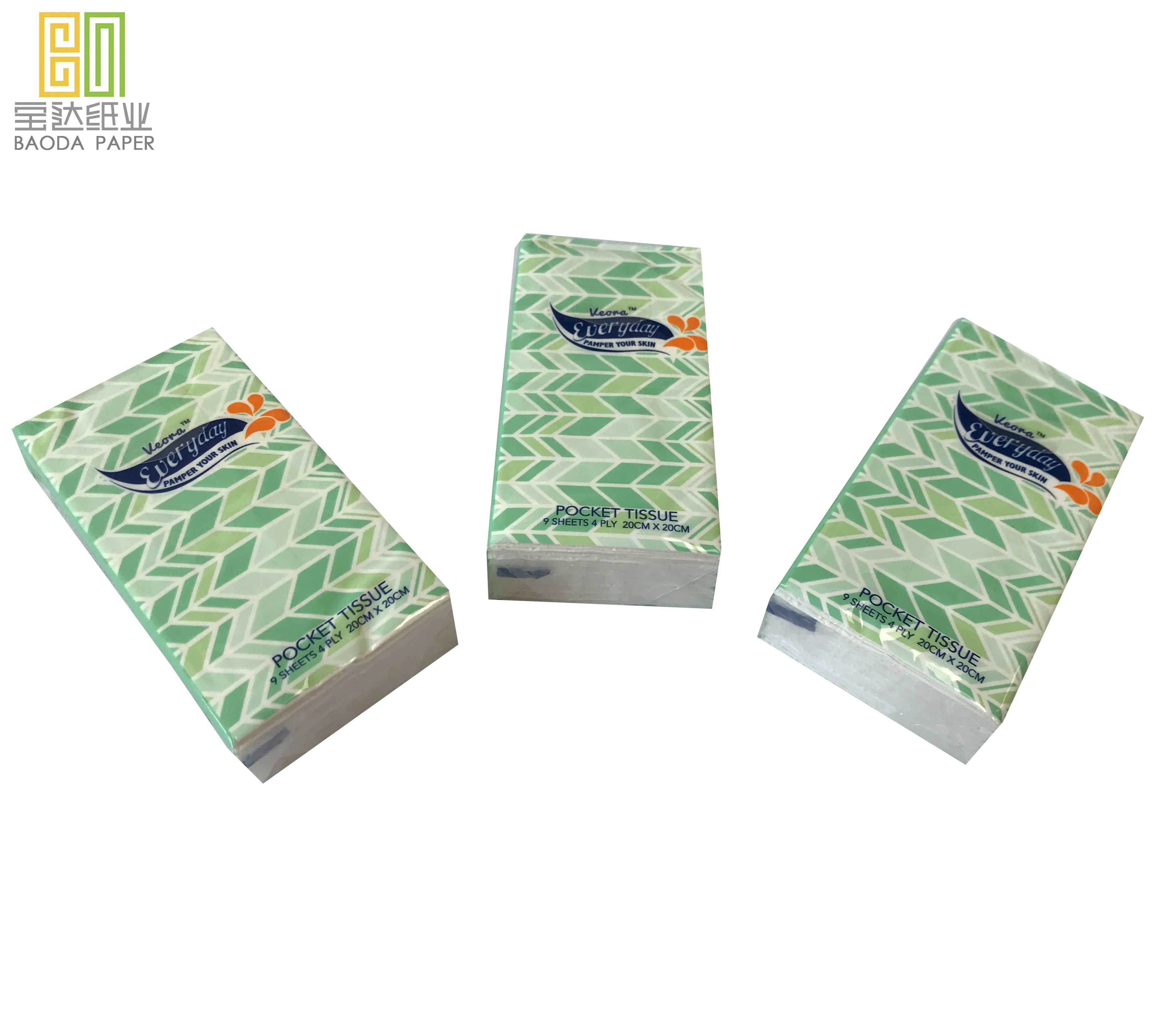 Лидер продаж, дорожный и бытовой биоразлагаемый натуральный бумажник, 3 слоя, 4 слоя, карманная салфетка для лица