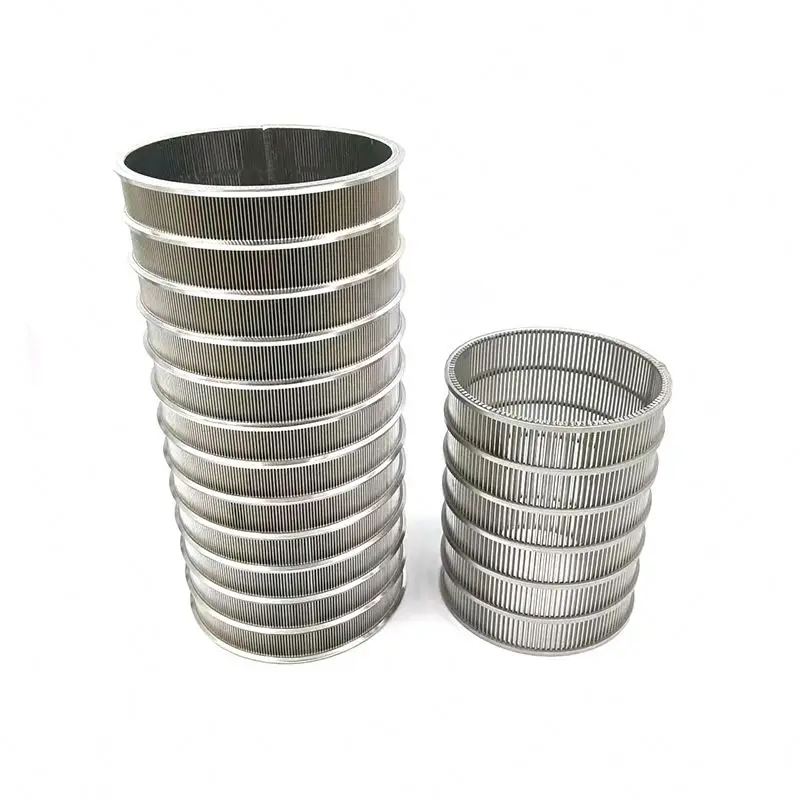 Professional 304 316 Stainless Steel V Wire Wedge Wire Filter Screens For Water Well