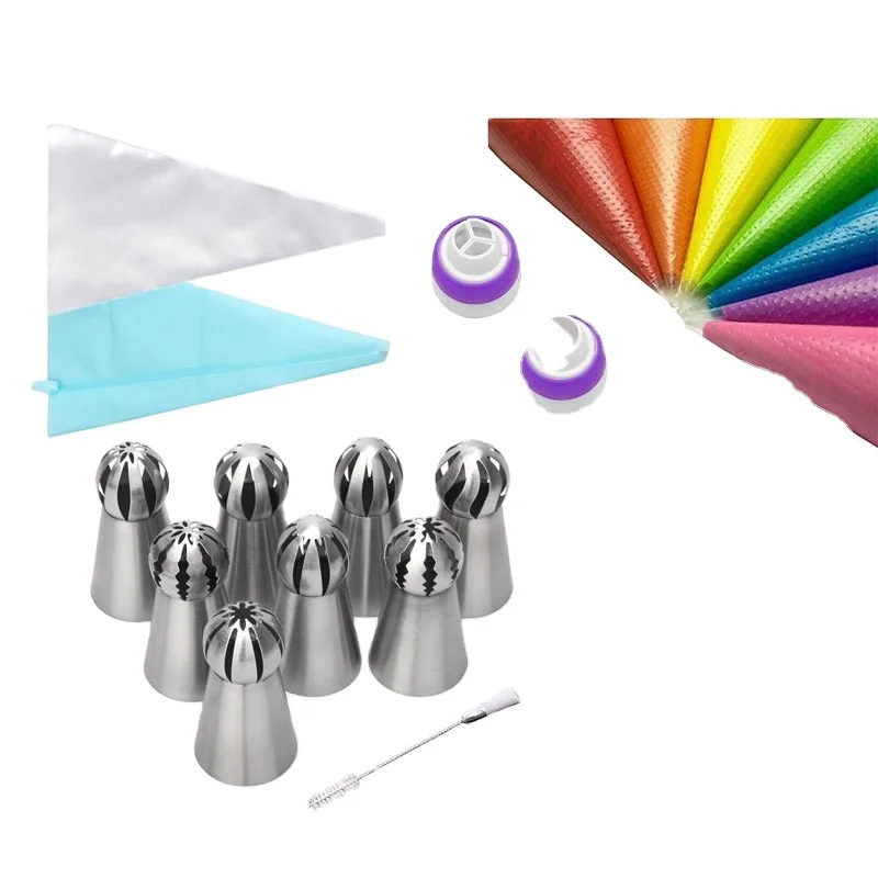 
22 piece set of stainless steel nozzle baking set spherical cake cream converter nozzle 