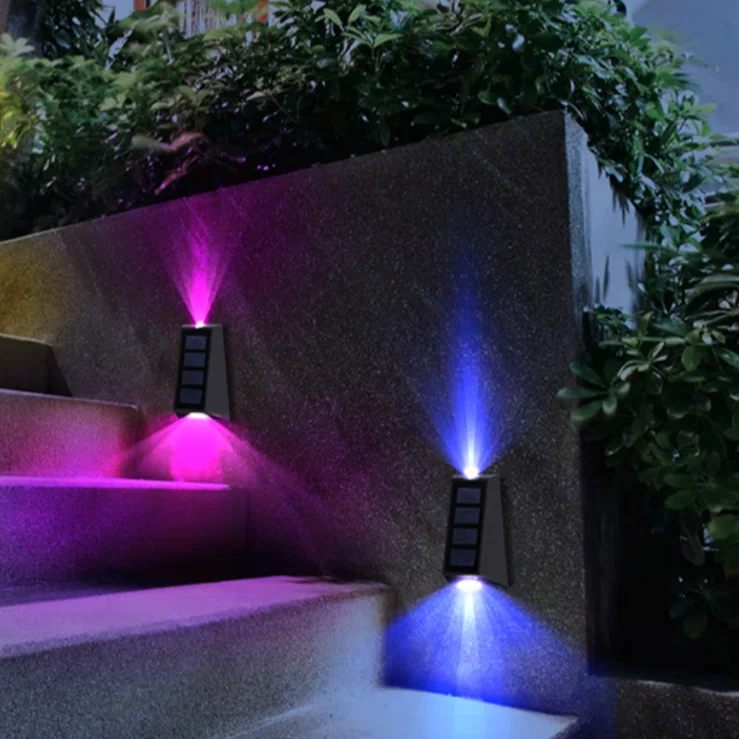 Солнечная панель из поликремниевого АБС-материала с ручным управлением, уличная садовая настенная лампа с управлением светом