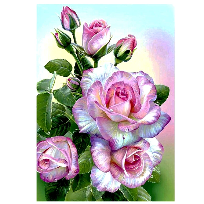 colorful flower pattern diamond painting gift kids diamond painting diamond mosaic painting