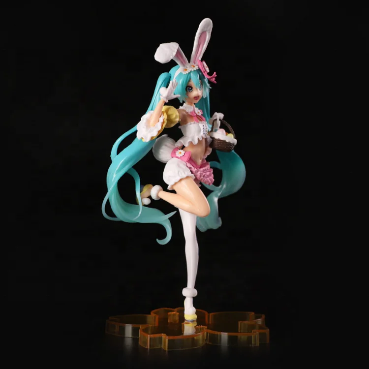 Hot selling Japan Anime hatsune rabbit ears beautiful young girl anime figure