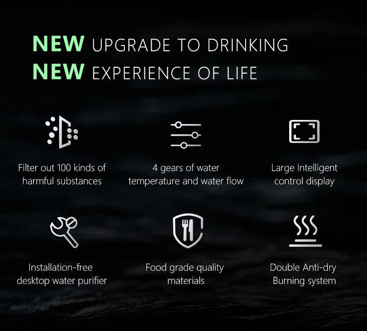 3 stages filtration pure water desktop 5L 5 liters huge water tank oem odm customization Chinese factory water dispenser