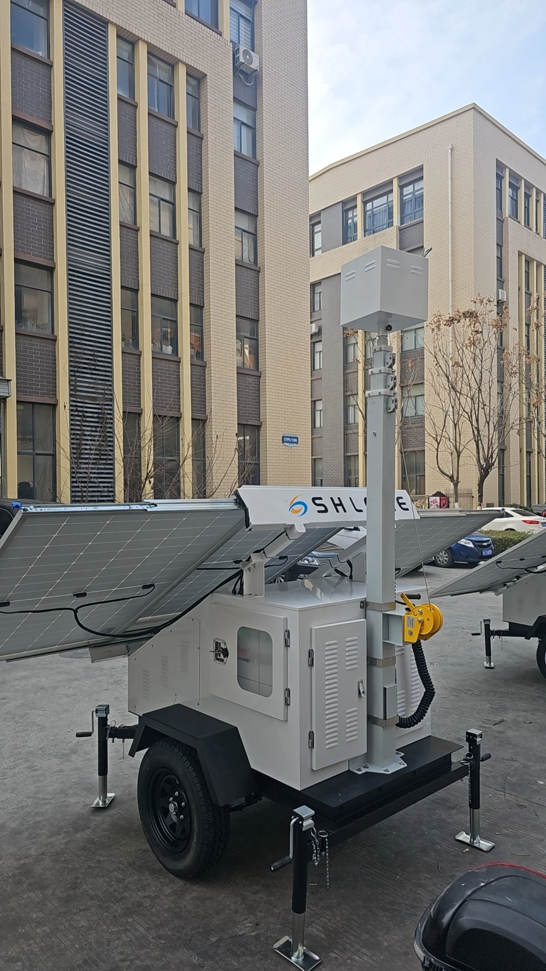 Solar Powered 11KW 13.5KW 15KW Mobile Surveillance CCTV Camera Trailer