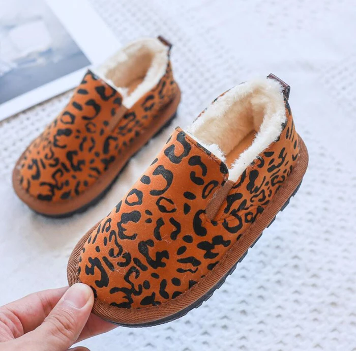  Туфли mommy and me из мягкой кожи с твердой подошвой повседневная обувь мехом для детей и взрослых леопардовые