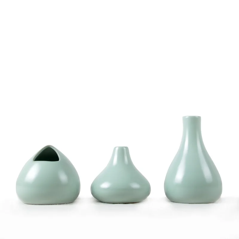Home Furnishings Ru Kiln Small Flower Insert Mini Vase Ceramic Creative Crafts Desktop Decoration