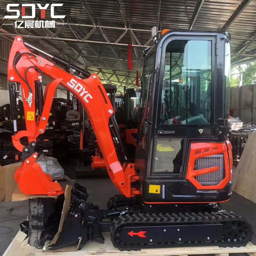 SDYC EPA Free Shipping Mini Excavator 1.2 Ton EPA Farm New Crawler Digger Compact Minibagger Kubota Engine Excavator