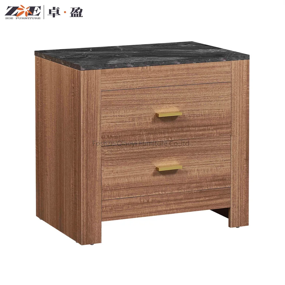 modern bedroom furniture sets MDF board bed and wardrobe