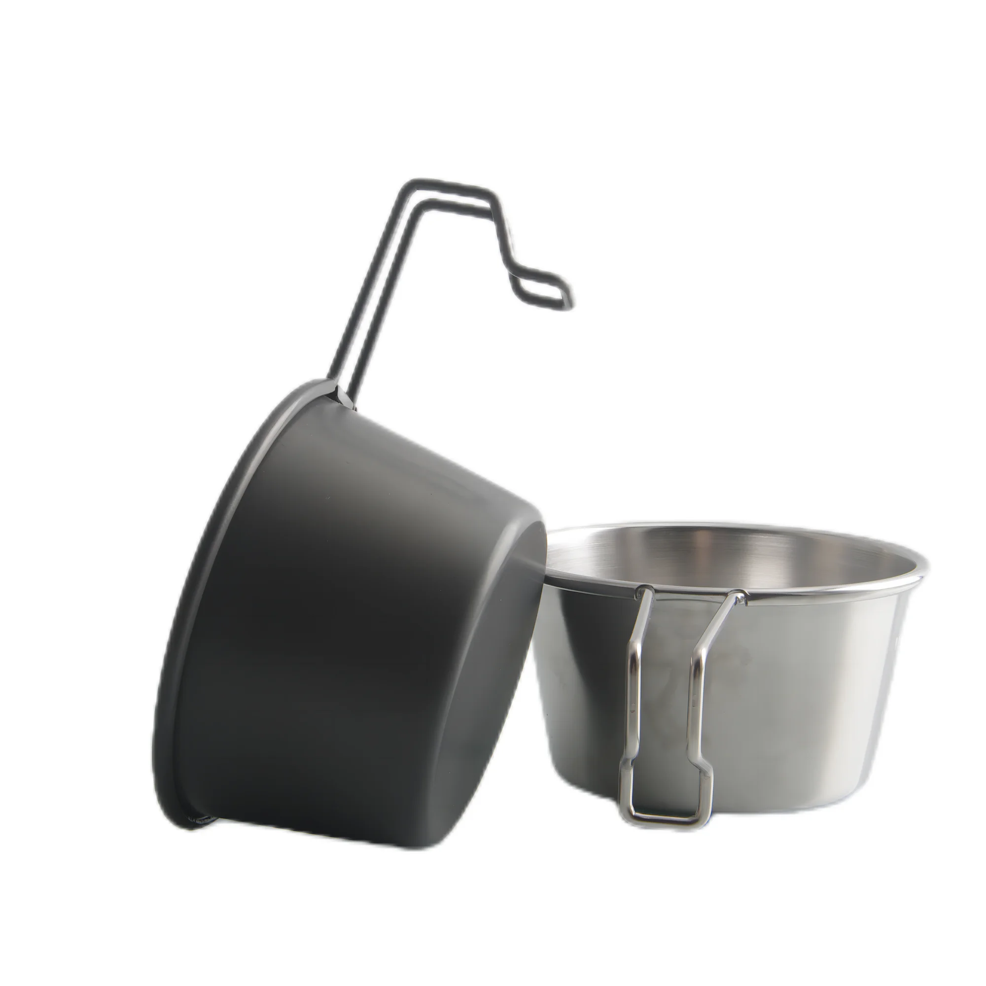 Outdoor Camping Supplies Stainless Steel Sierra Cup Portable Hiking Tableware Measuring Cup With Solid Handle