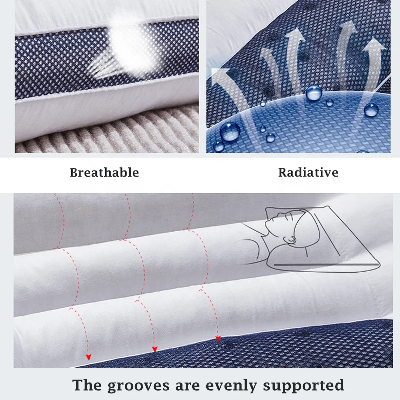 Adjustable Cervical Pillow Naturally Sleeping Aid Pillows for Pain Relief Odorless Neck Support Pillow