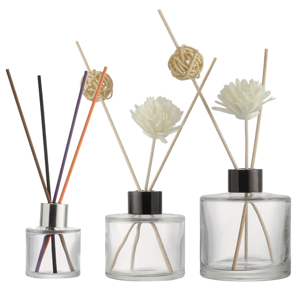 Маленький Домашний уникальный ароматический пустой аромадиффузор стеклянная бутылка роскошное высокое белое стекло прозрачная или индивидуальная распылительная краска