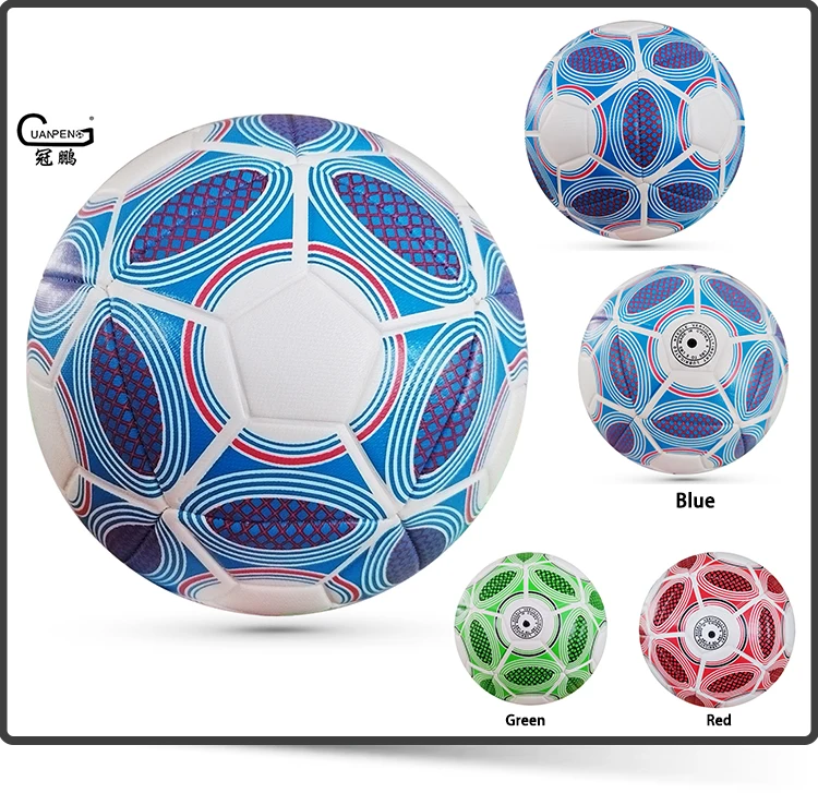 Good Performance Official Size 5 Eco-Friendly PU Leather Soccer Ball with Custom Logo Printed Football Sport Balls