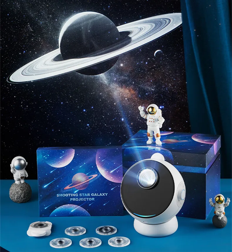 Спальня ультра четкий фокус Беспроводной светодиодный проектор Galaxy Star со спящим музыкальным стерео BT-динамиком
