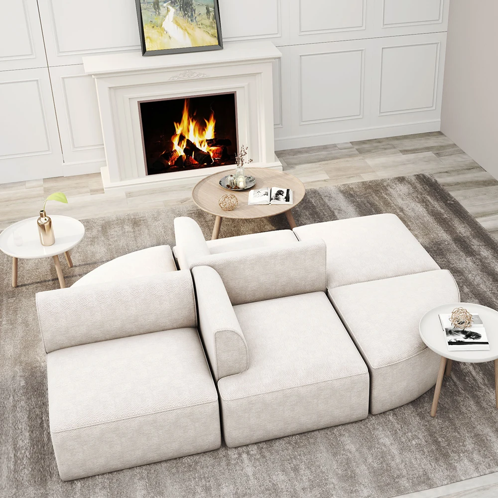 Saien Customize L-Shape sofa set furniture living room Sectional Sofa Modern Velvet Fabric Cover design corner sofa lounge furni