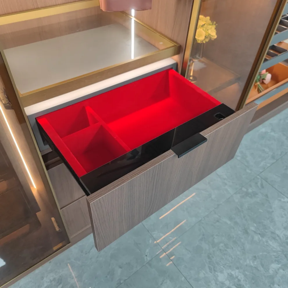 Jewelry home furniture password fingerprint security electronic wardrobe hidden drawer safe box