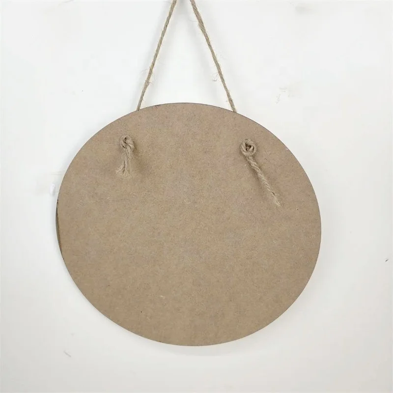 Circle Shape Sublimation Blank MDF Wooden Welcome Sign Door Hangers For Christmas/Hotel/Home/Bar/Garden Use