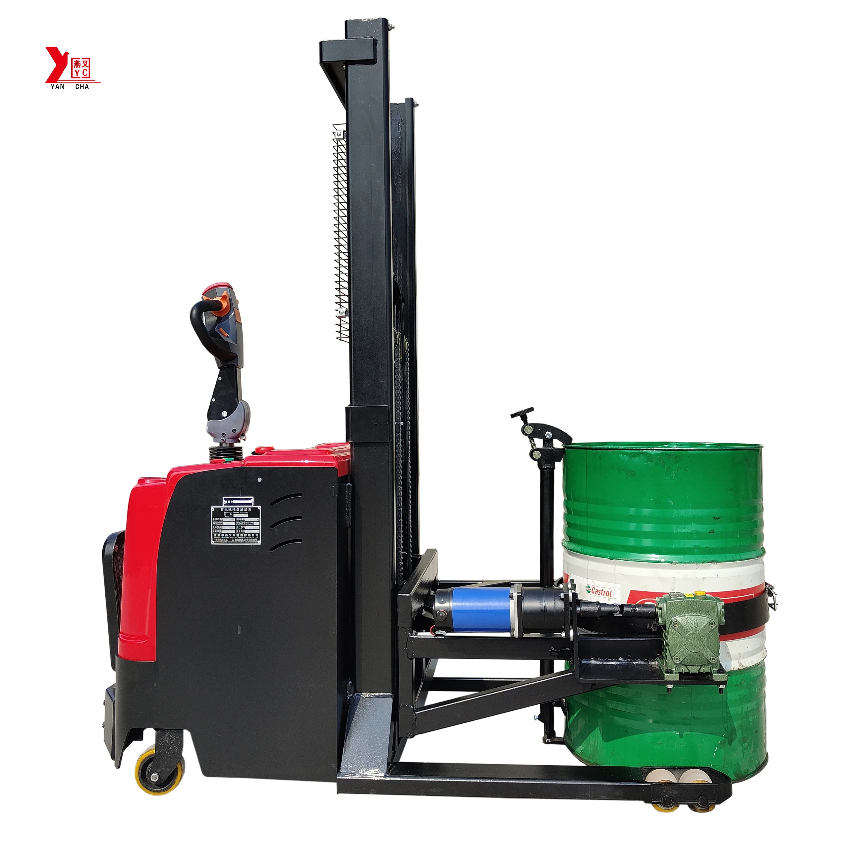 Zhongyan Factory Customized Full Electric Forklift 2 Ton Battery Pallet Stacker Forklift With Drum Clamps for Sale