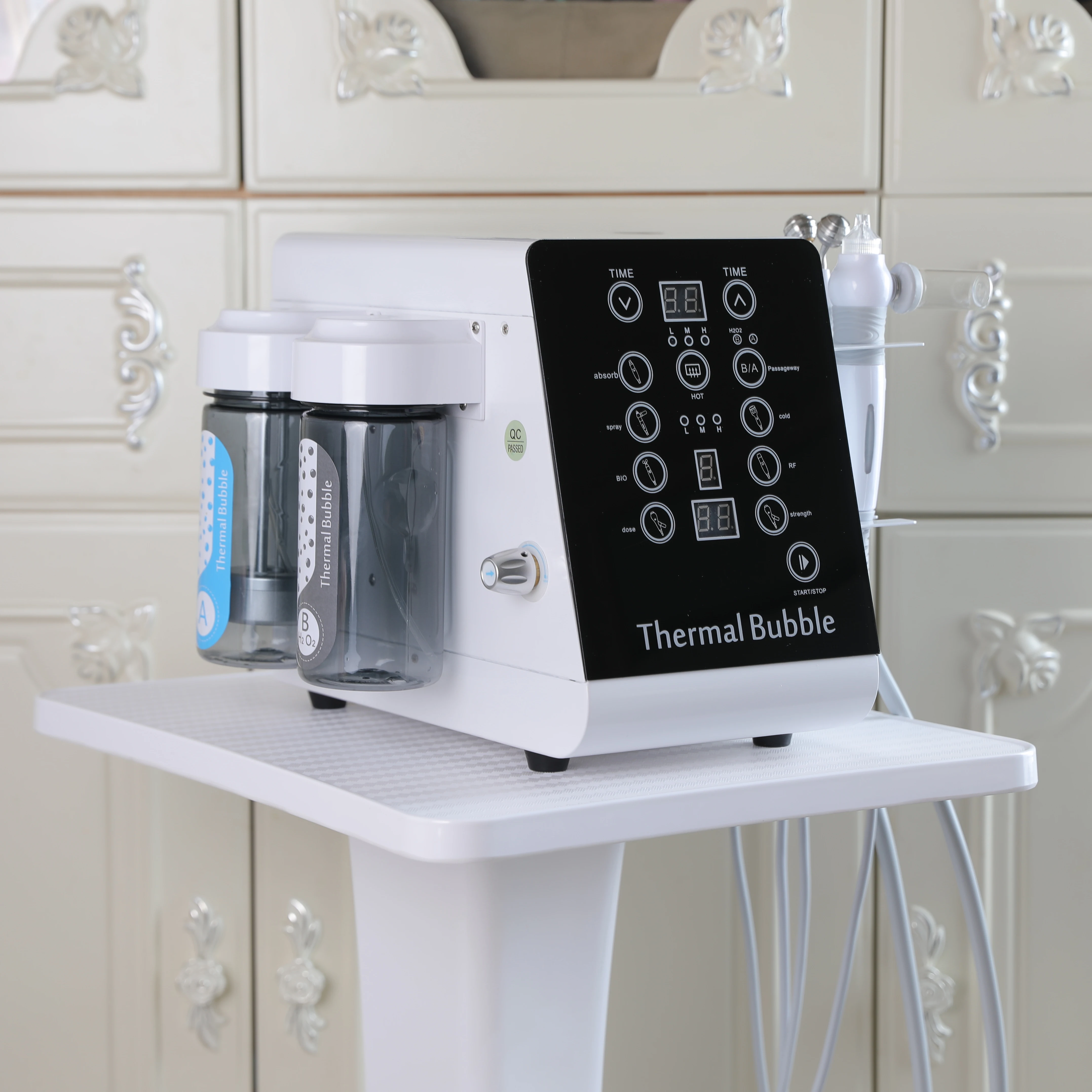 6 in 1 Facial beauty machine hydro dermabrasion jet peel face machine with thermal bubble