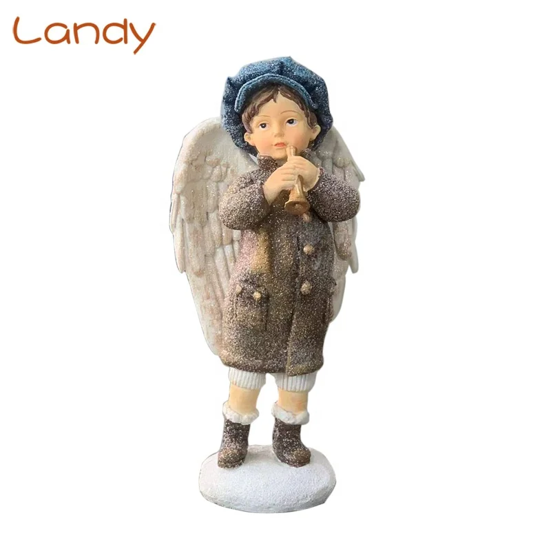 2023 New Resin Boy With Light Figurine  For Home Decoration