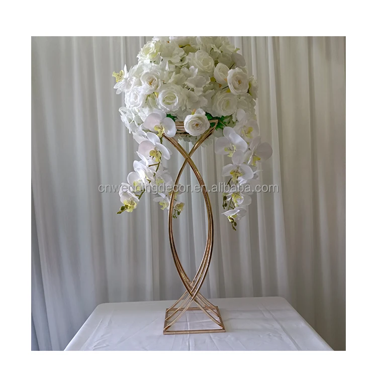2023 Hot Sale Gold Metal Stainless Wedding Table Centerpiece Flower Ball Holder Stand With Best Price