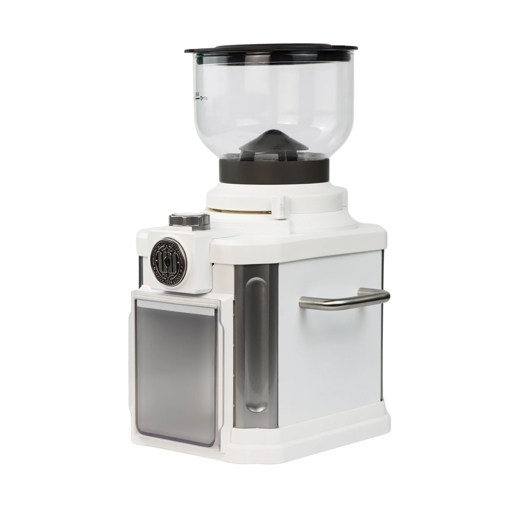 Wingkwong 2024 Factory Direct Sale Retro Electric Coffee Grinder Coffee Mill Coffee Bean Grinding Machine With Raw Wood For Home