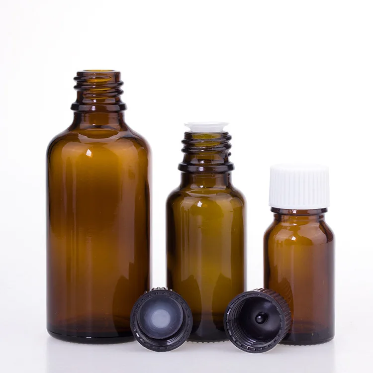 Amber Glass Bottles for Essential Oils 5ml to 100ml Sizes with Euro Orifice Dropper for Cosmetics
