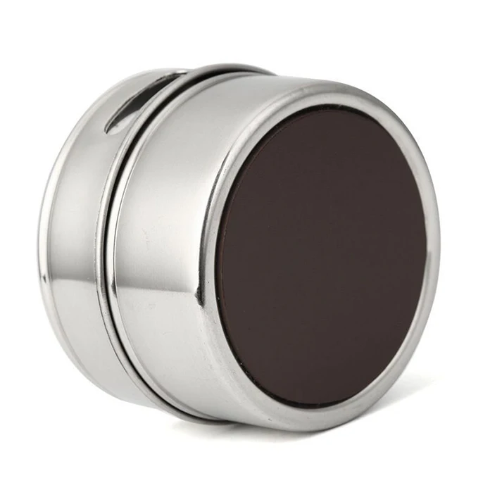 kitchen 2pcs/set with Rack Eco-friendly Luxury Household Steel Lids Metal Magnet Set Herbs Pots Magnetic Spice Jar