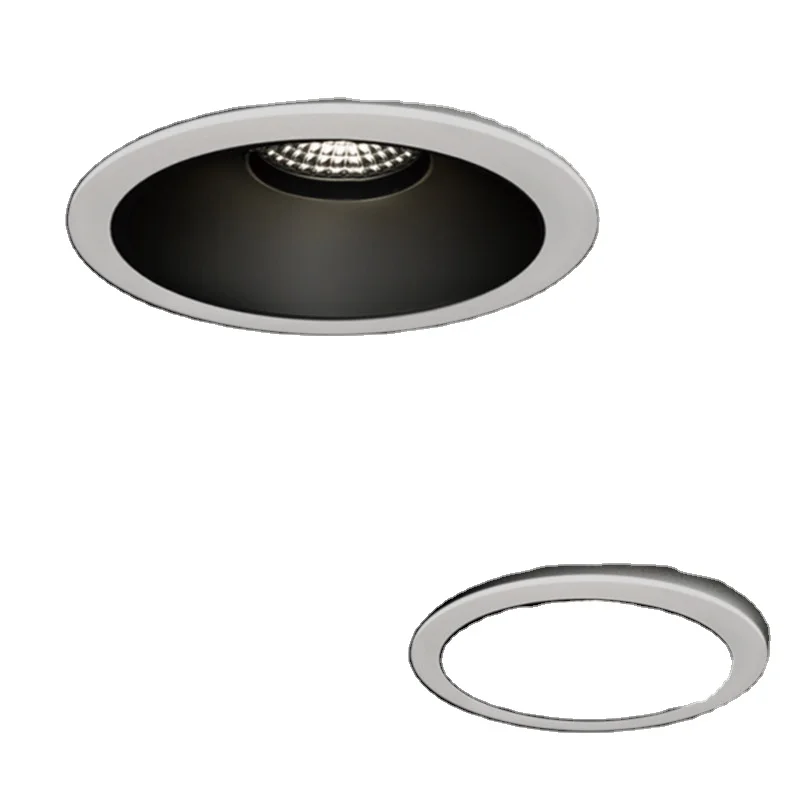 High CRI round Cob LED Downlight Hotels 7W 12W 20W Ceiling Lighting 55mm 75mm 95mm Cut Recessed Aluminum Lamp Body Living Room