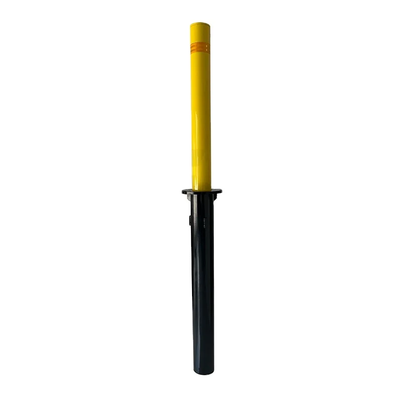Stainless Steel Manual Lift Assist Rising Post Vehicle Access Control Steel Pipe Semi auto Telescopic Bollards