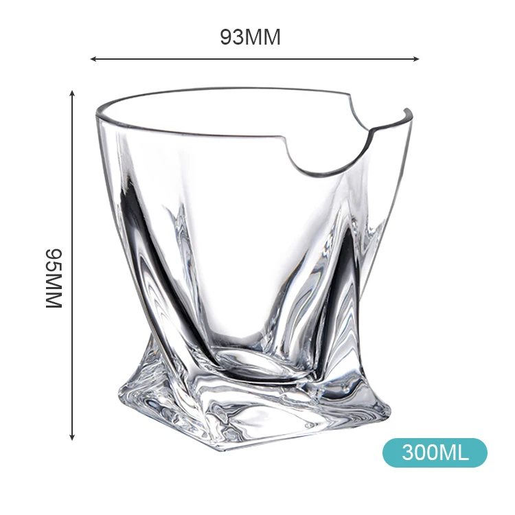 Free Sample Personalized Shot Glasses Lead-Free Drinking Glassware Twisted Whiskey Glass Cigar Cup For Home Party Bar