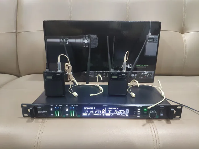 TKG AD4D KSM8  500/600/900mhz uhf wireless microphone manufacturers  Professional Dual Channel Receiver Stage Mircrofone