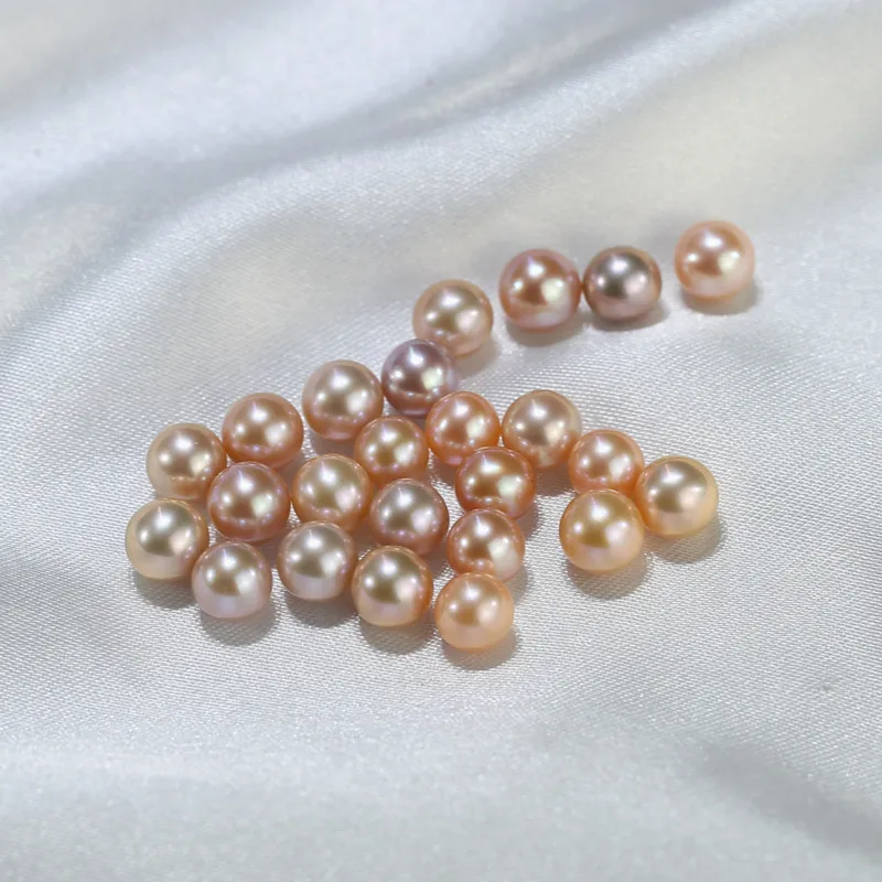 
7.5-8mm AAA grade best quality half drilled round loose freshwater pearl for jewelry 