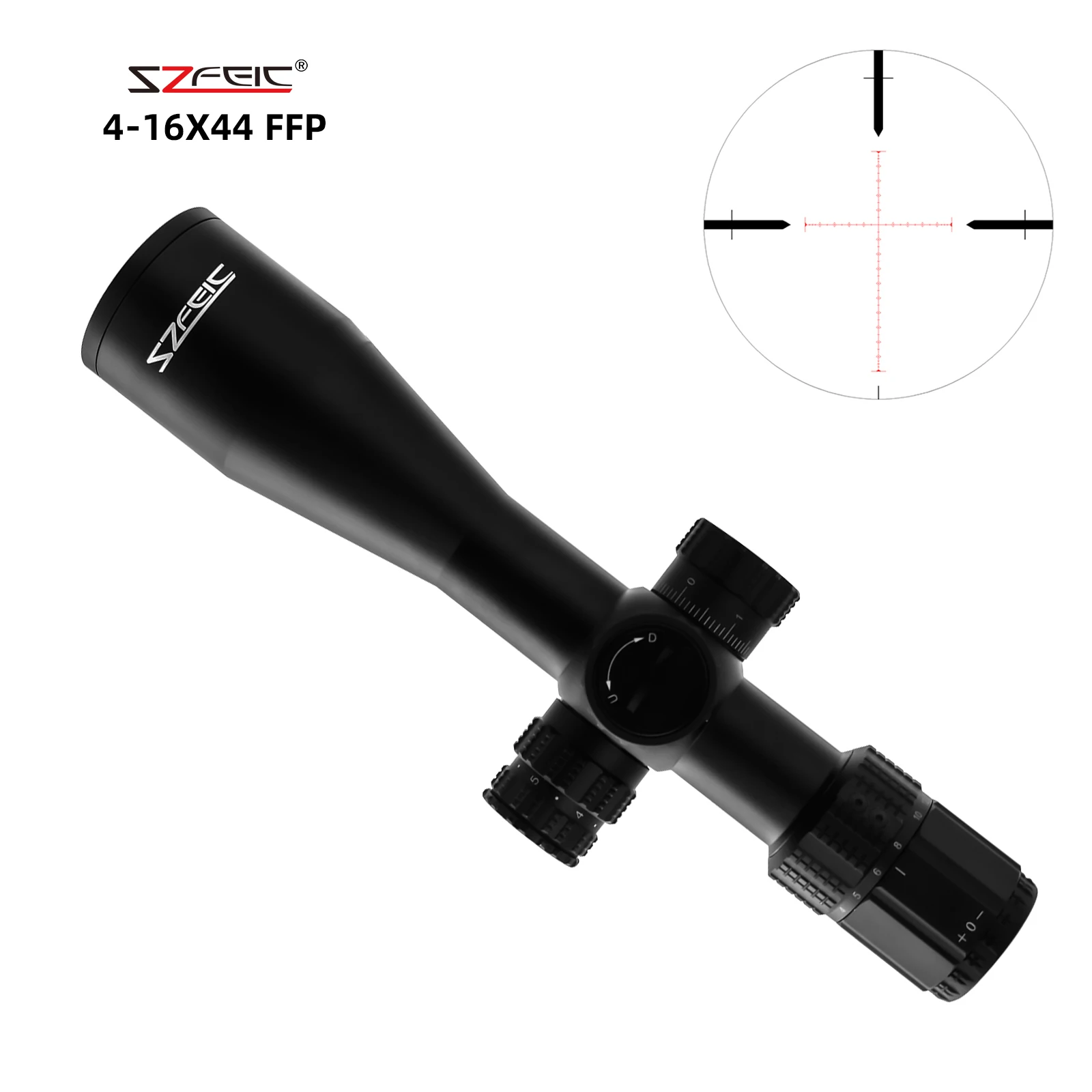 Shockproof  6061 Aluminum Optics Holographic sight Multi Function 4-16X44 FFP Hunting Sight Scopes With 4 German Cross