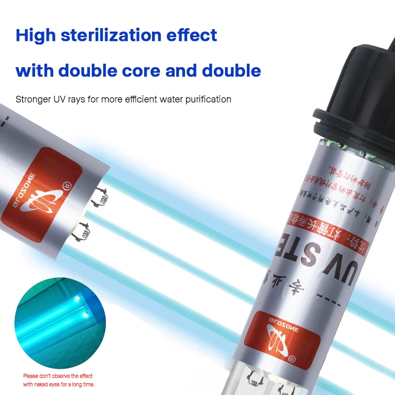 Qlozone koi pond drum filter spare part water sterilize uv light aquarium fish tank water treatment uv lamp