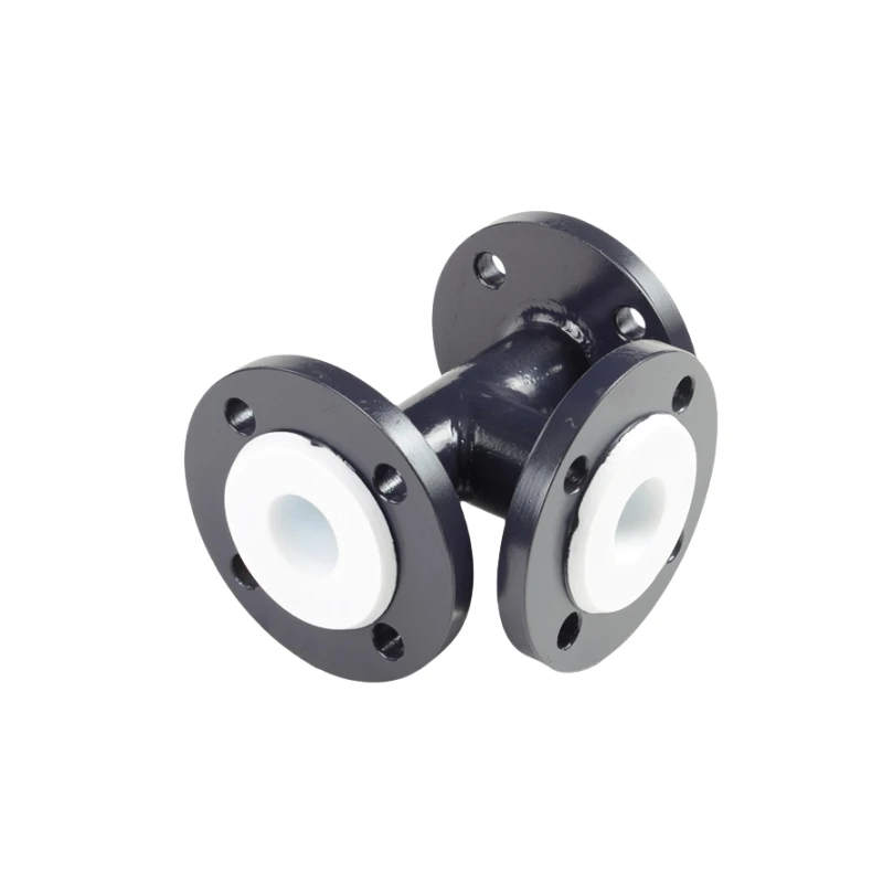 Customized Ptfe Lined Equal Tee Carbon Steel Pipe Fittings For Chemicals Pipeline Ptfe Lined Pipe Price List