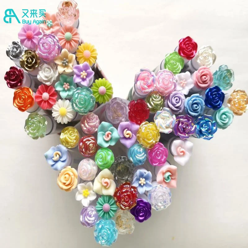 Wholesale makeup tools gift lash wand eyelash brush flower tube mascara wand lash spoolies tubes Eyelash spoolie brush with tube