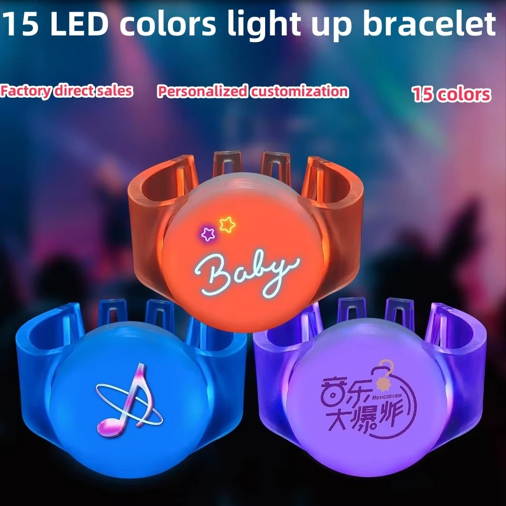 Remote control light bracelet 15 color concert DMX433 light bracelet national tour music festival props