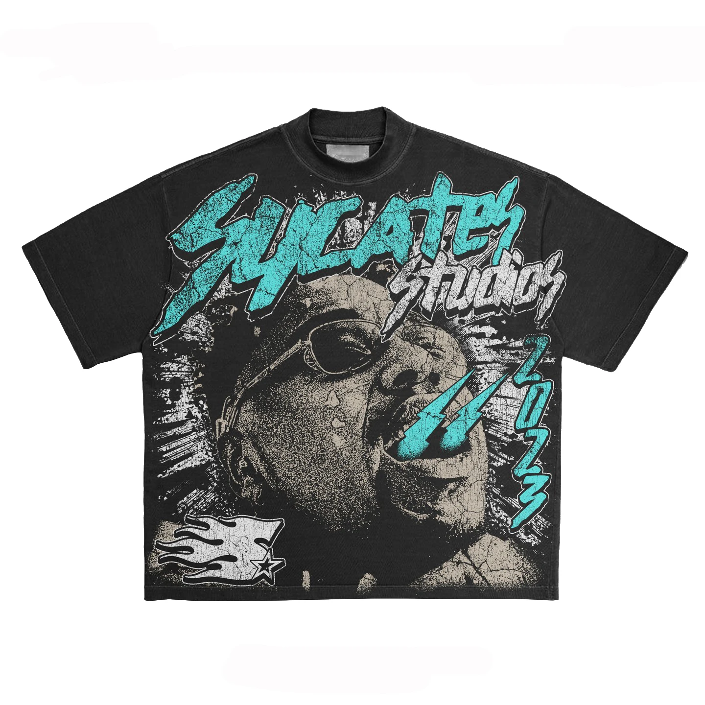 Custom Luxury Print On Demand Graphic Distressed Y2k Printed Boxy 100% Cotton Oversize Clothing T-shirt Men