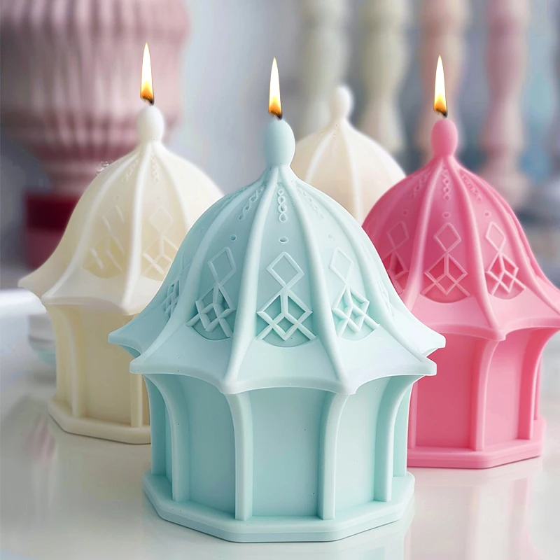 DUMO Customized Classical Architecture Candle Mold European style Castle DIY Handmade Gypsum Silicone Mold Candle