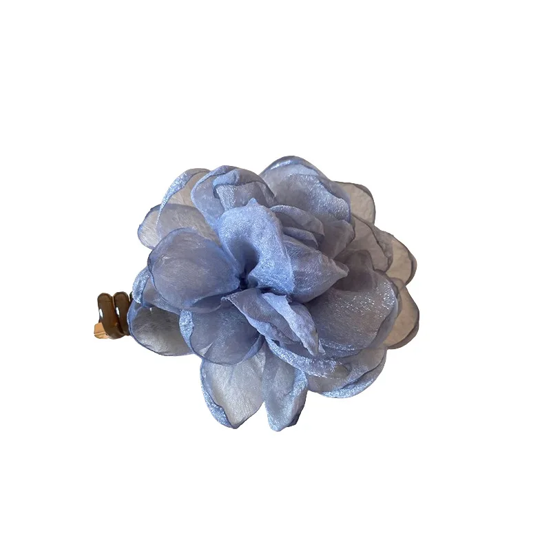 Net Yarn Flowers Telephone Line Hair Rope Korean Fashion Back Head Ponytail Sweet Elastic Accessories