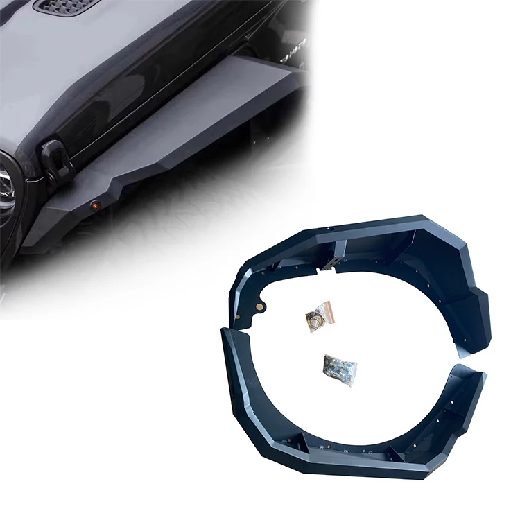 Black Wheel eyebrows Fender Flare Front Rear Kits for Jeep Wrangler JK 2007-2017