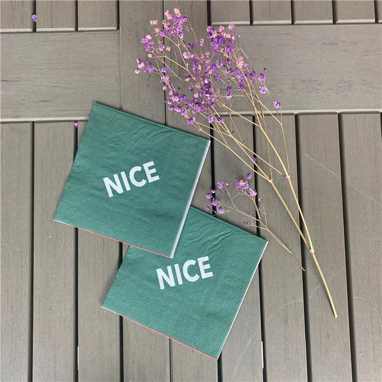 
personalized colored pocket folded table party paper napkins for dinner 