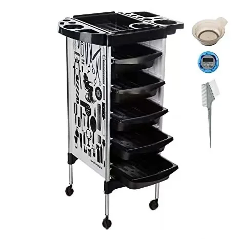 Diant World Pride Hair Salon Trolley Storage Tray Cart Home Spa Hairdressing Trolley for Hair Salon Barber Shop